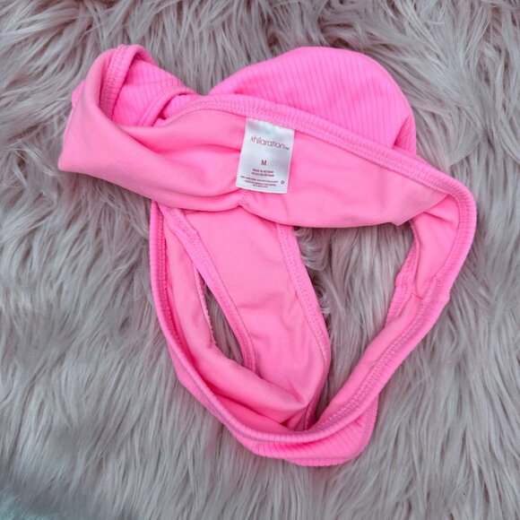 Xhilaration Pink Scrunch Butt Cheeky Bikini Bottom sz M - Picture 4 of 4